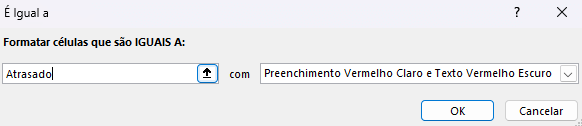 Preenchimento vermelho