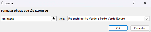 Preenchimento verde