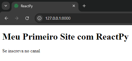 Estrutura de Componentes do ReactPy