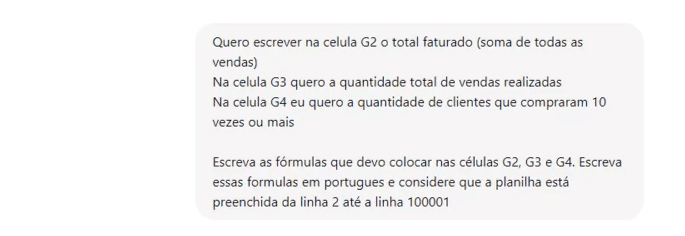 Solicitando as Análises para o ChatGPT