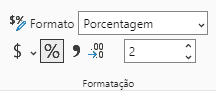 Formatando medida em porcentagem