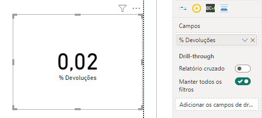 % Devoluções