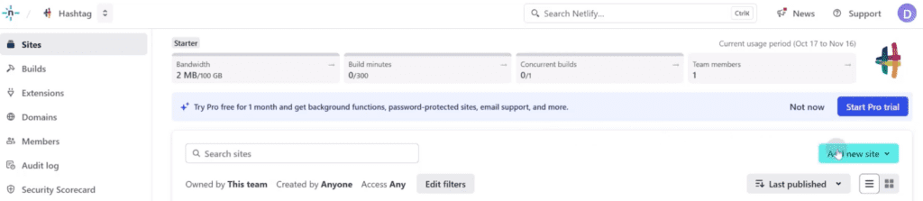 Acessando e Criando Conta no Netlify