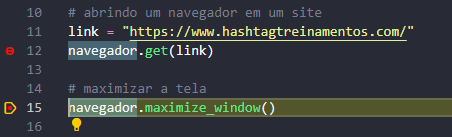 testando o breakpoint condicional