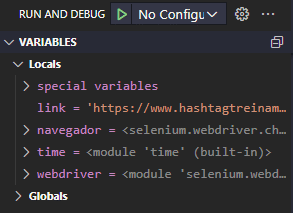 Explorando Variáveis e Objetos em Tempo Real