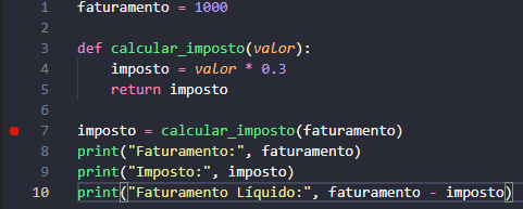 Step Into: Entrar na Função