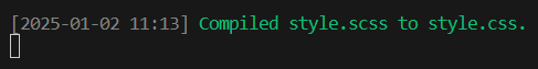 mensagem de compilação no terminal