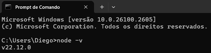 Versão do Node.js
