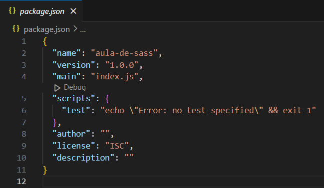 arquivo package.json