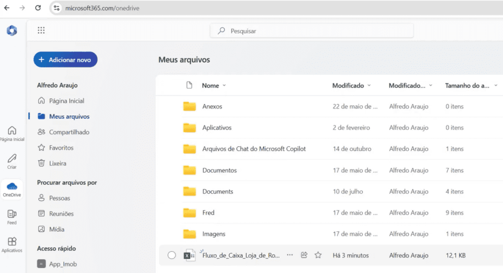 Onedrive excel online