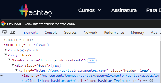 código HTML destacado