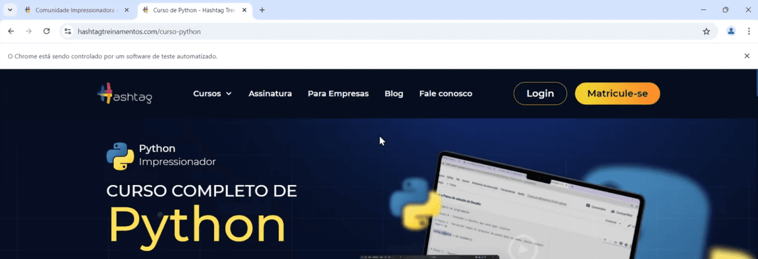 Selenium Python Youtube Selenium com Python: Guia Completo de Automação Web (2026)