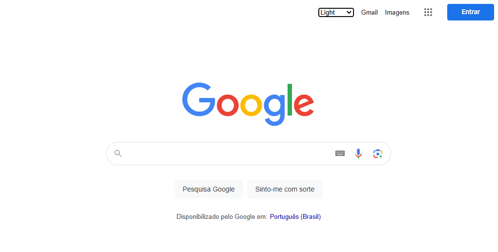 Página com seletor de tema