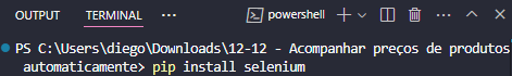 Instalação do Selenium