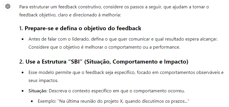 Feedback com ChatGPT