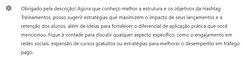 Prompt de Contexto – Iniciando a conversa com o ChatGPT