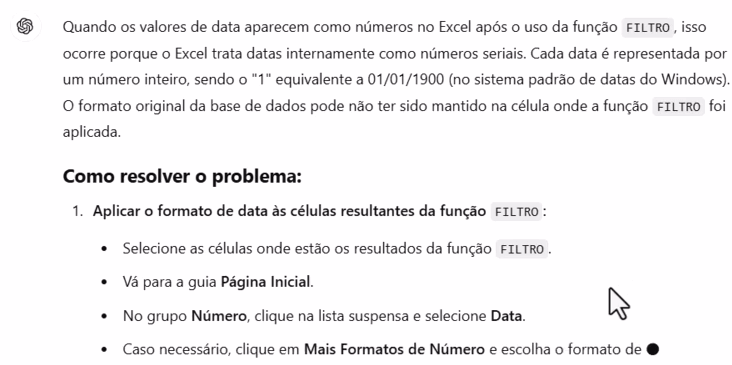 Identificando o problema de formatação com o ChatGPT