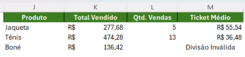 Aplicando a função SEERRO