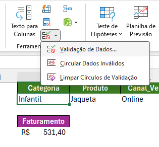 Validação de Dados