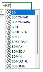 BDMÍN, BDCONTAR e Outras Funções BD