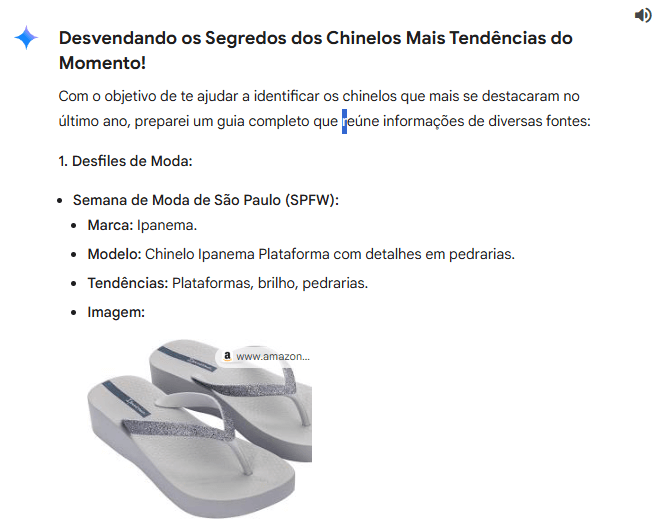 Tendências obtidas com IA