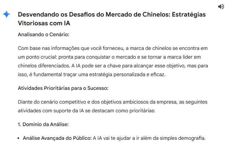 Atividades sugeridas pela IA