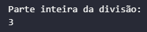 Parte inteira da divisão (//)