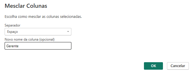Definindo a Coluna Gerente