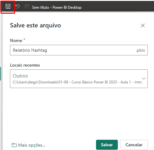 Salvando o arquivo