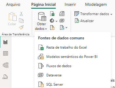 Opções para importar dados no Power BI