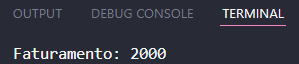 Exibindo o faturamento de 2000