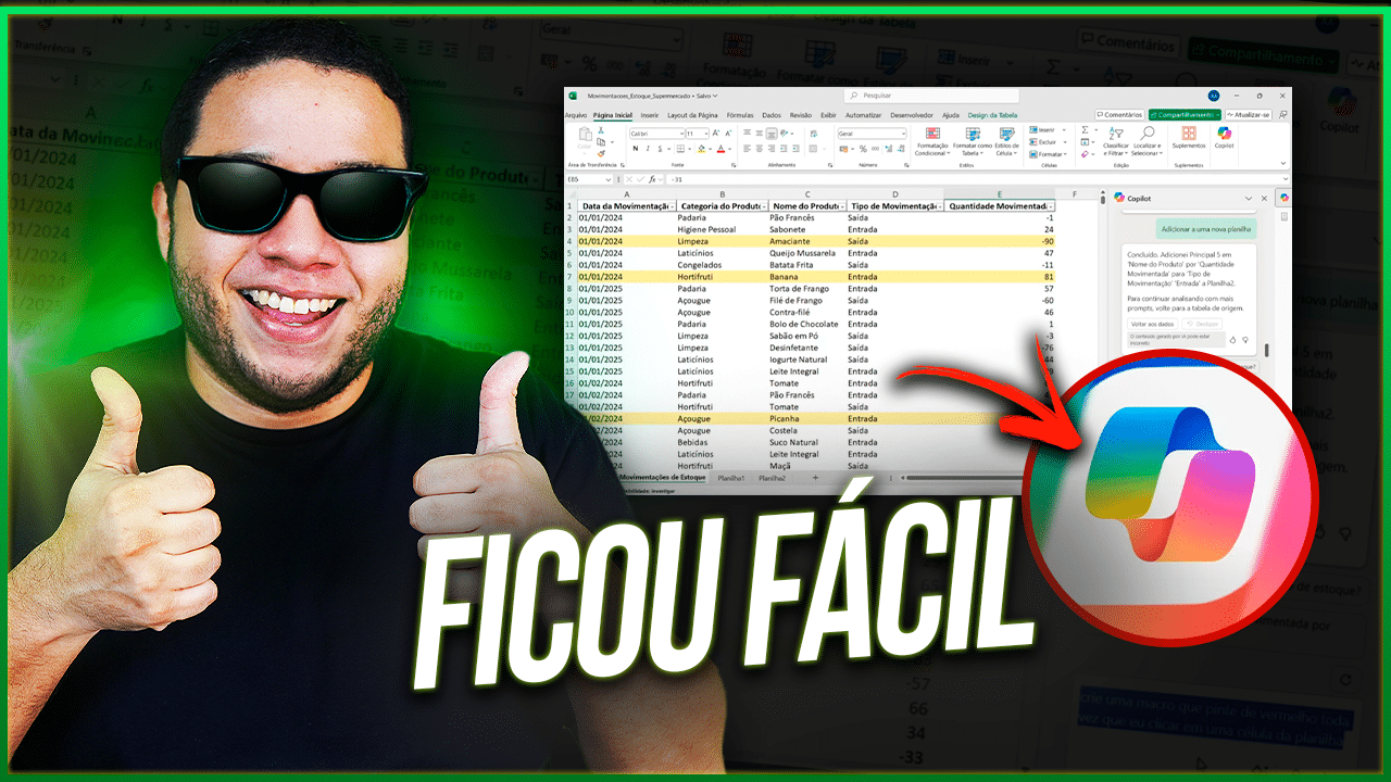 Deixe sua planilha automatizada com Copilot no Excel