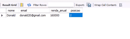 Apenas uma linha no console, resultado da procura pelo segundo maior salário
