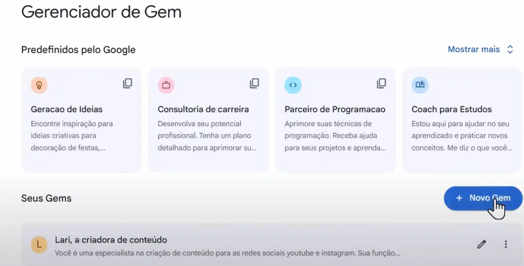 criando novo gem