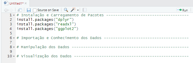 Instalação de pacotes