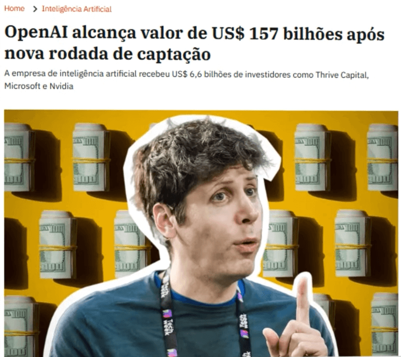 Valor de mercado da OpenAI