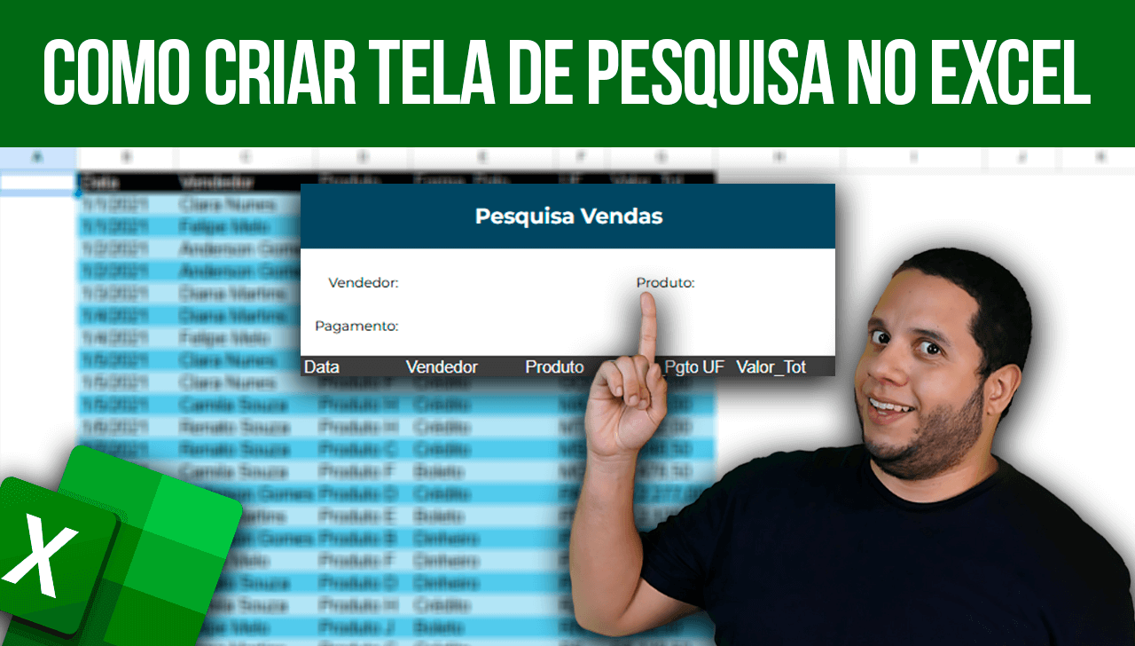 Tela de Pesquisa no Excel: Como Criar um Filtro Dinâmico de Pesquisa Automatizada