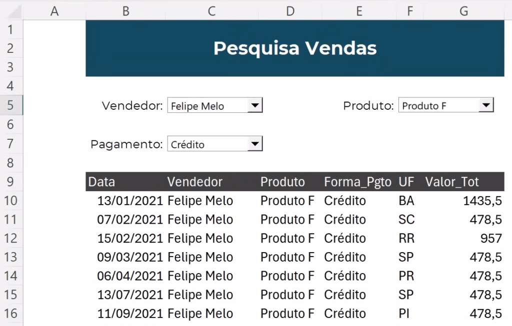 tela de pesquisa pronta