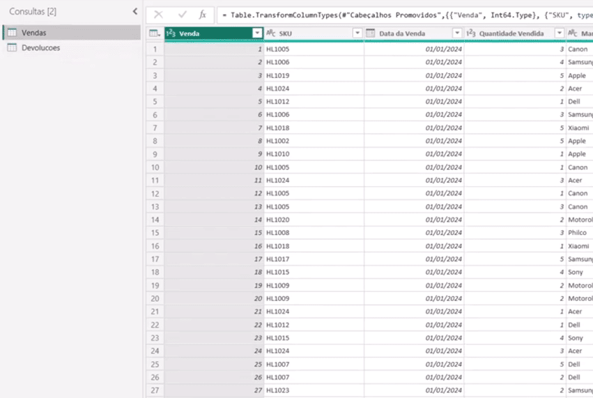 Planilhas no Power BI