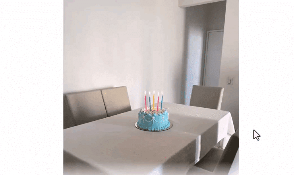 imagem de mesa com bolo criado pelo nano banana