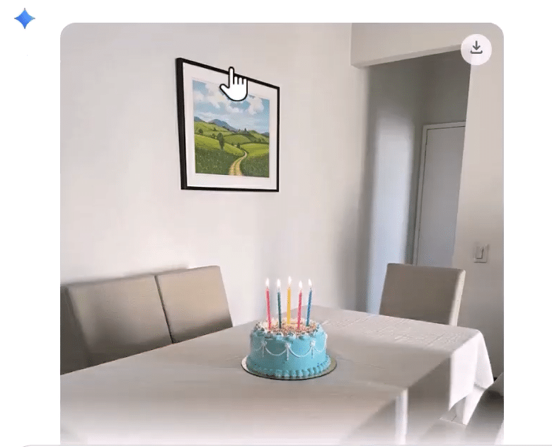 imagem com quadro na parede gerada pelo nano banana