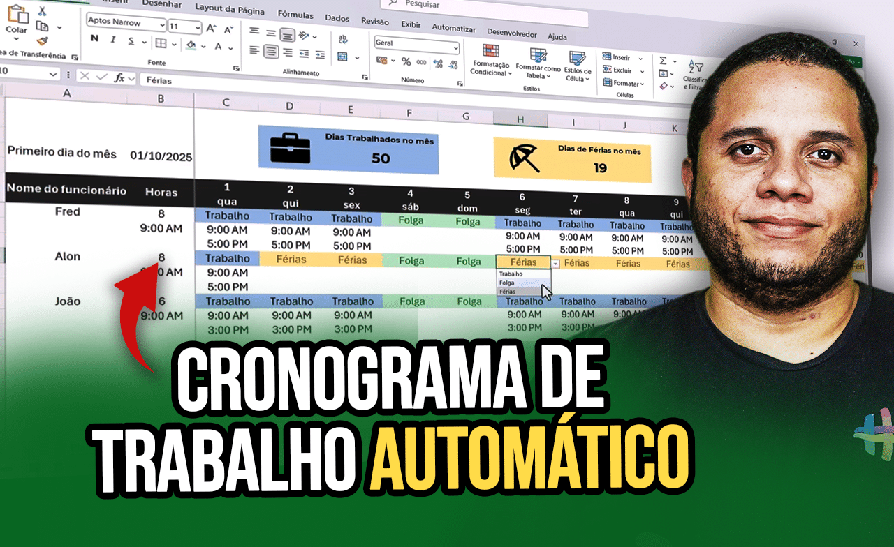 Como Criar um Cronograma Automático de Trabalho com a Função SEQUÊNCIA no Excel