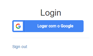 Uma captura de tela do botão "Entrar com o Google" em um site ou aplicativo.