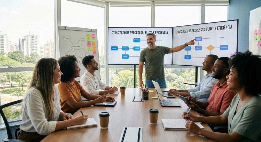 Treinamento de equipe para reduzir erros e otimizar processos internos
