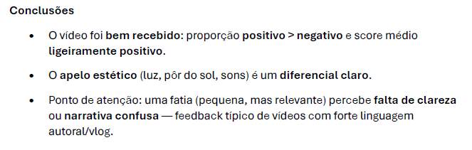 Conclusões apontadas pelo ChatGPT
