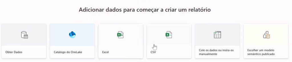 Importar dados para criar dashboard no Power BI Online usando Excel e Google Sheets.