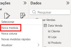 Como criar uma nova medida no Power BI