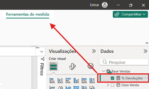 Como acessar a Ferramentas de Medida