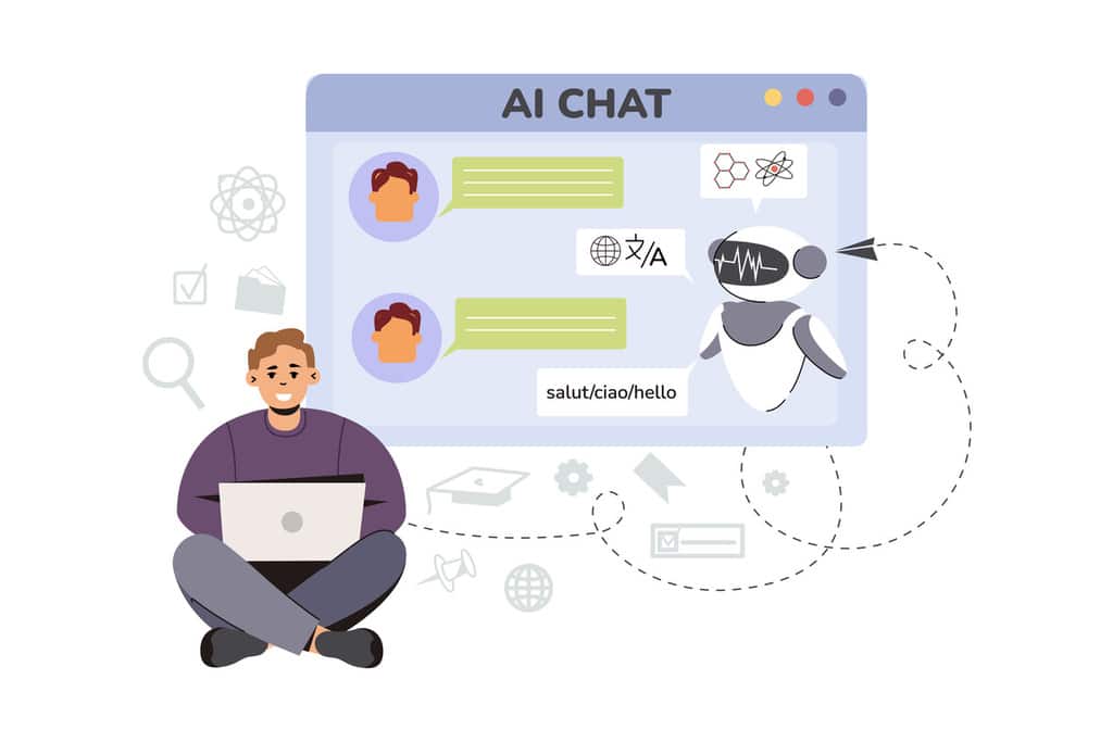 imagem ilustrativa de uso de chat de IA para fazer projeto de pesquisa