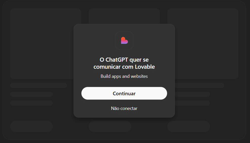 Como carregar o Lovable no ChatGPT